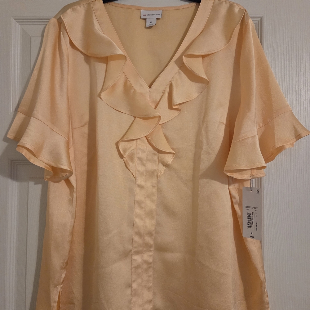 Ladies Ruffled Front Blouse